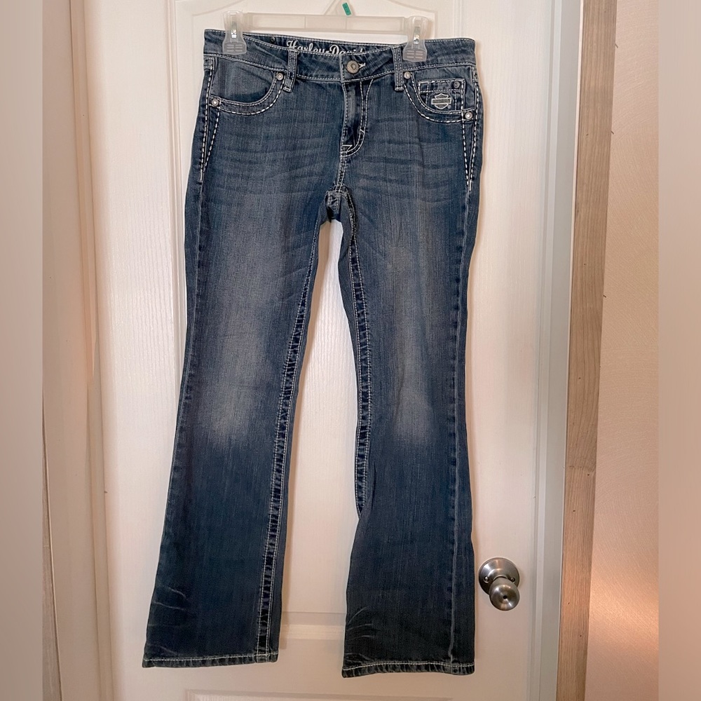 Harley Davidson , ladies jeans. Worn twice. Excellent condition. Size 8